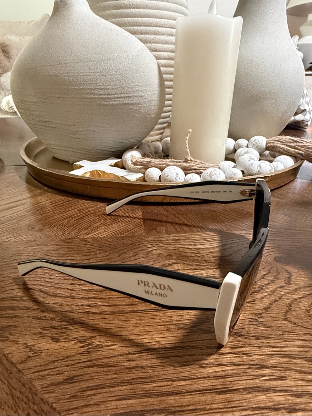 Prada Black and White Cat-Eye Sunglasses - Picture 3 of 10